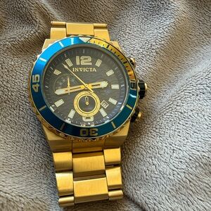 Invicta Men's 1344 Pro Diver Quartz Chronograph Blue Dial Watch